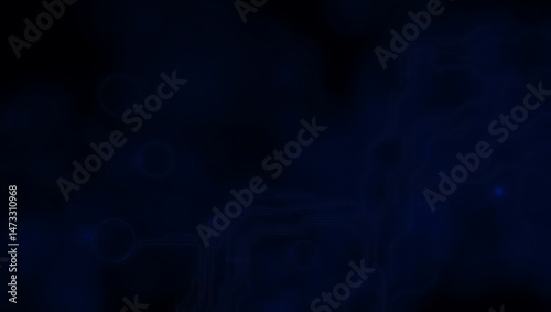 Innovative Abstract Blue Technology Background: Futuristic Digital Pattern with Circuit Design and Gradient Connection