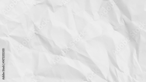 Crumpled white paper background. White crumpled surface paper texture. Vector illustration.