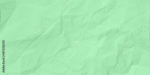 Crumpled white paper background. Abstract light green crumpled and creased recycle paper texture background