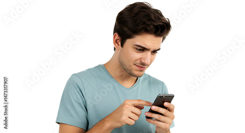 young man with mobile phone