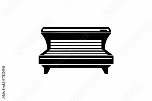 Tanning Bed silhouette vector illustration