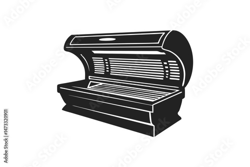 Tanning Bed silhouette vector illustration