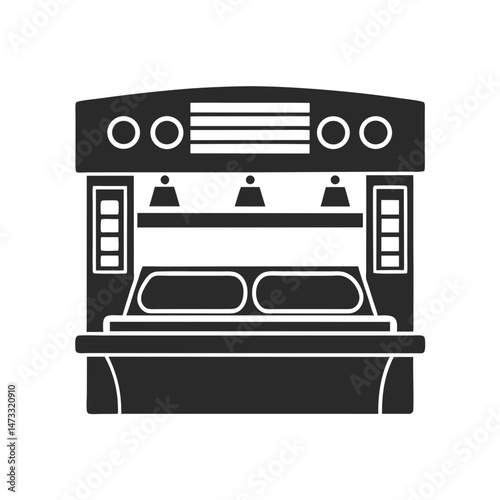 Tanning Bed icon silhouette vector illustration