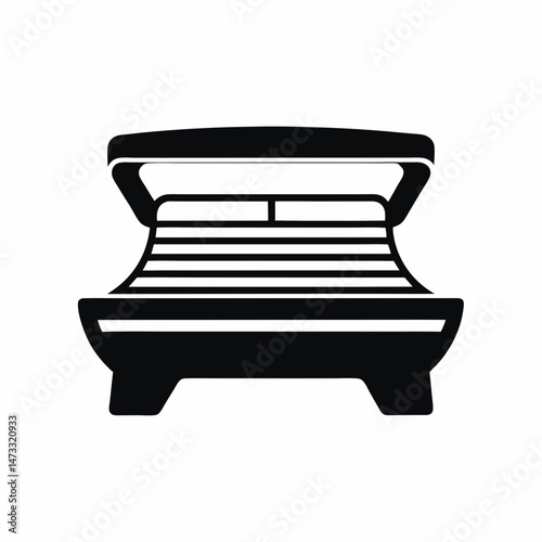Tanning Bed icon silhouette vector illustration