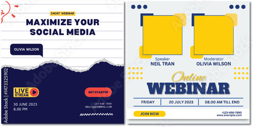 Informative Webinar Flyer Design to Maximize Social Media Presence Online