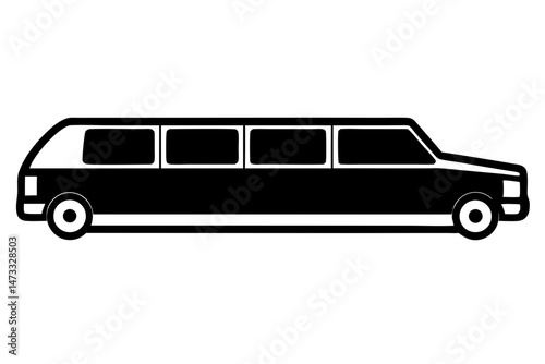 Limousine silhouette vector illustration