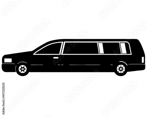 Limousine silhouette vector illustration