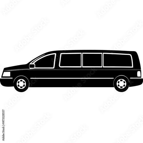 Limousine silhouette vector illustration