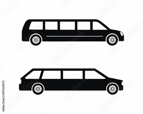 Limousine silhouette vector illustration