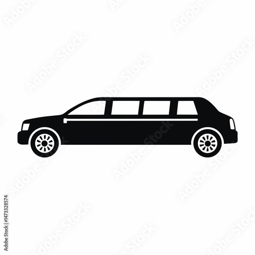 Limousine silhouette vector illustration