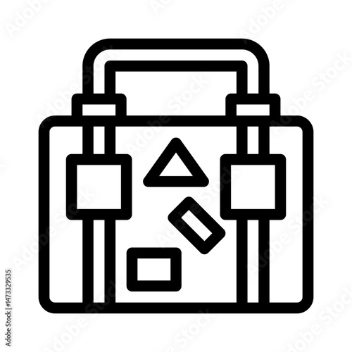 suitcase line icon