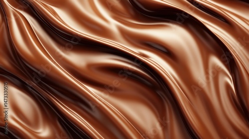 Elegant mocha mousse background illustration featuring 3D chocolate styled design.
