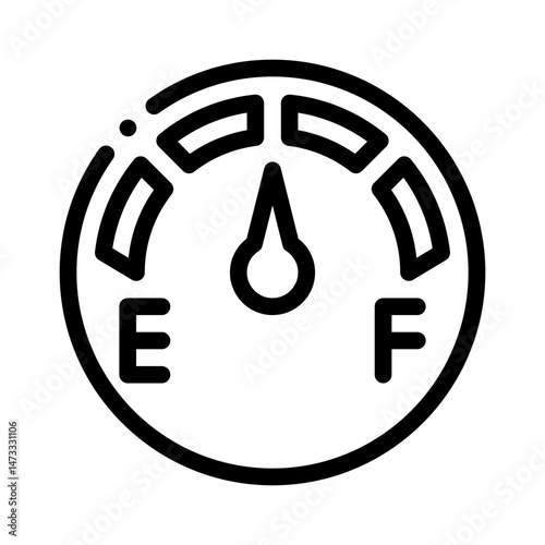 fuel gauge line icon