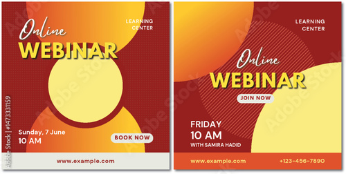 Engaging Online Webinar Announcement for Professional Learning Center