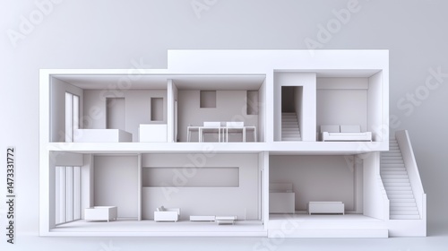 Modern House Split Level Floor Plan Design