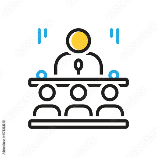 Multi color icon for senate