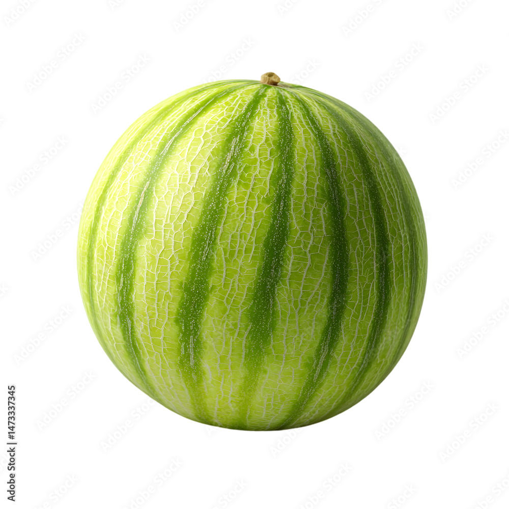 Fresh green piel de sapo melon isolated on food ripe fruit sweet on transparent background Fresh green piel de sapo melon isolated on food ripe fruit sweet on transparent background