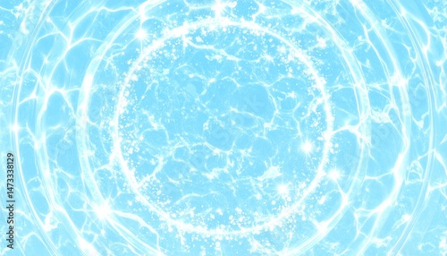 水、光をイメージした涼し気で爽やかなイラスト