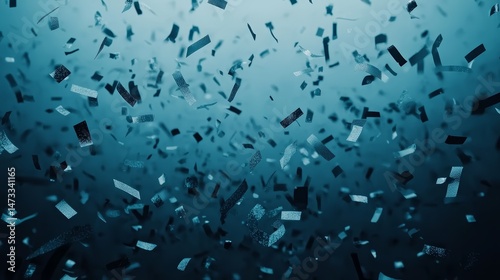 New Year Celebration Party Scene with Glittering Confetti