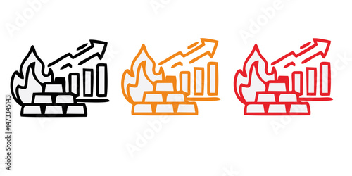 Inflation icon. Simple element from Crisis collection