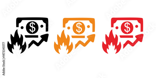 Inflation icon. Simple element from Crisis collection