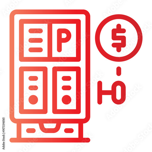 parking meter gradient icon