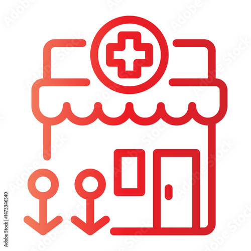 drugstore gradient icon