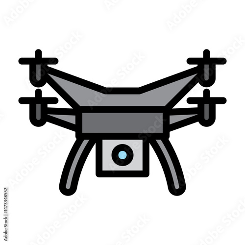 Drone Vector Filled Icon Design
