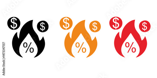 Inflation icon. Simple element from Crisis collection