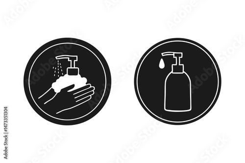 Hand Sanitizer silhouette vector illustration