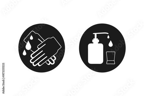 Hand Sanitizer icon silhouette vector illustration