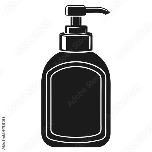 Hand Sanitizer silhouette vector illustration