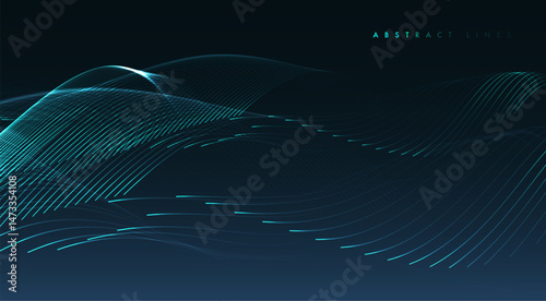 Abstract colored dynamic waves. Modern abstract cover. Colorful curve lines. Graphic concept for your design