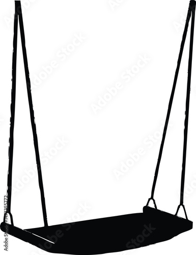 Swing con,Swing Chair Silhouette vector llustration