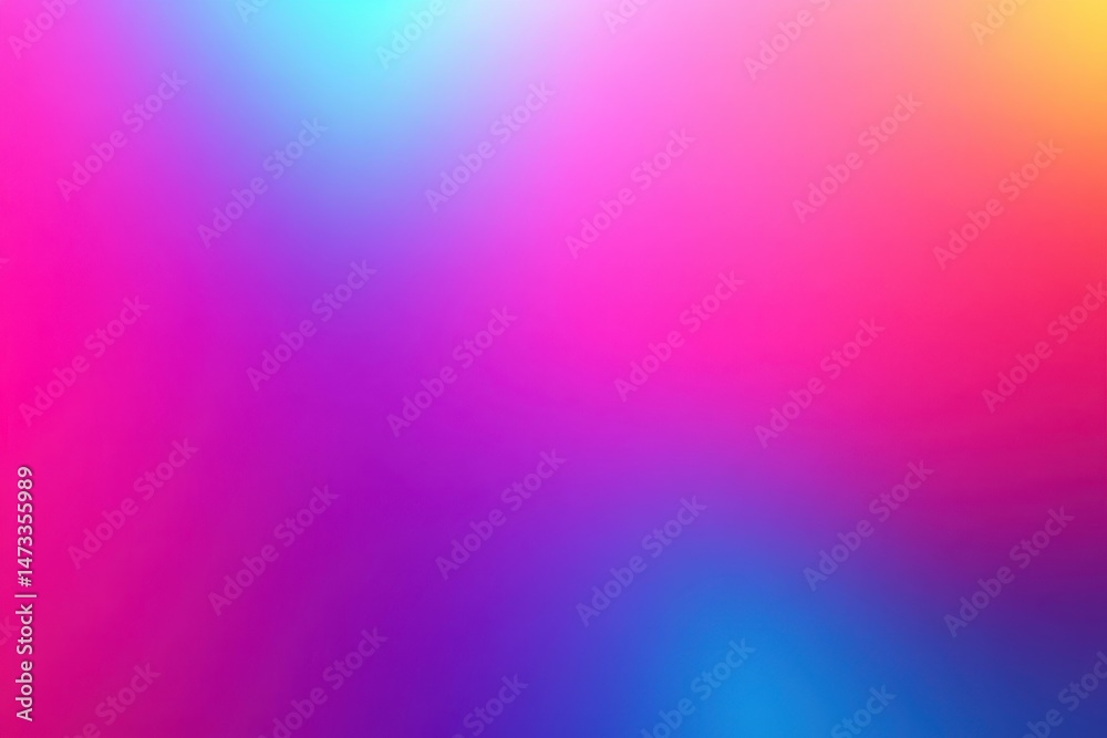 Fototapeta premium Vibrant, colorful, smooth gradient blend of pink, purple, and blue. Soft, blurred hues transition smoothly, creating a dynamic, abstract background