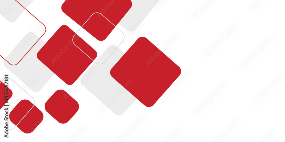 White background with abstract red grey square decoration. Vector illustration for modern presentation background brochure design business card background website slider modern vector White background with abstract red grey square decoration. Vector illustration for modern presentation background brochure design business card background website slider modern vector