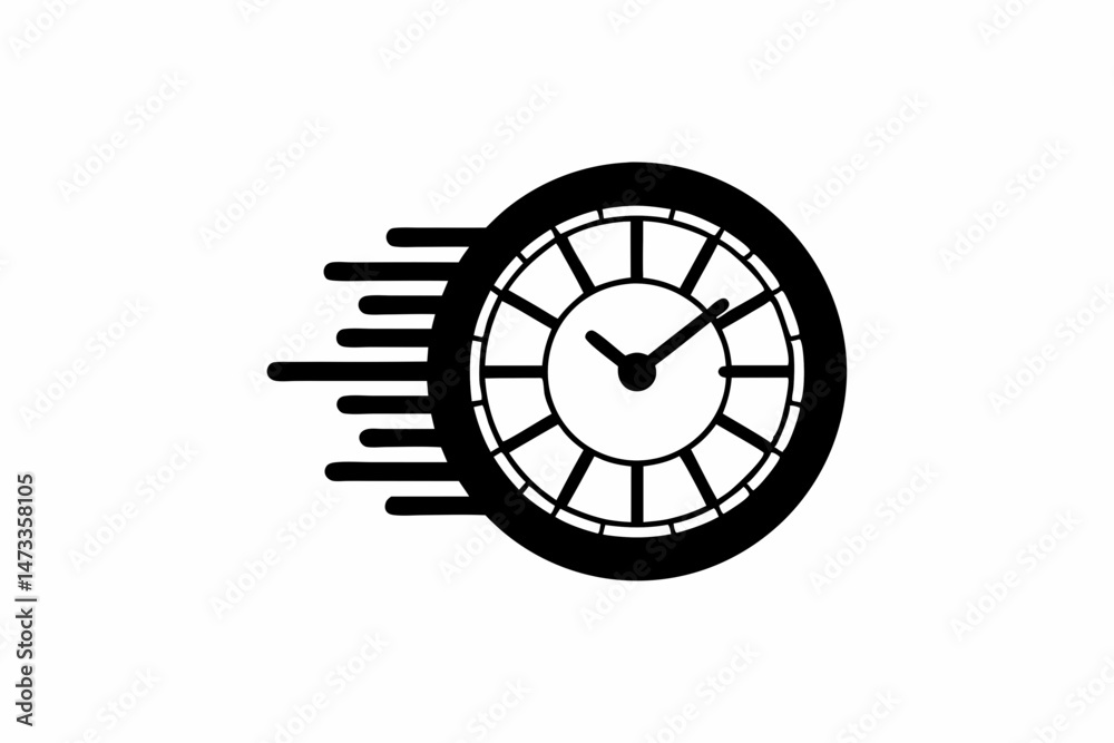 Fast delivery icon silhouette vector illustration