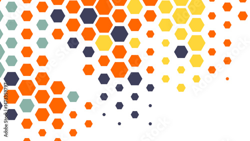Abstract Background of hexagonal or hexagonal shapes