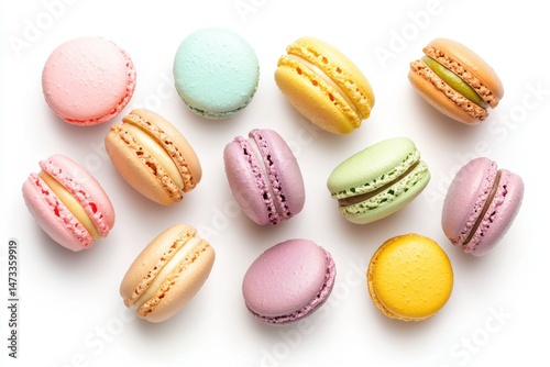 Wallpaper Mural Vibrant Macaron Display. Colorful French Pastries Torontodigital.ca