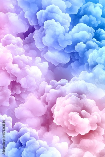 A vibrant abstract background of pink, purple and blue smoke clouds