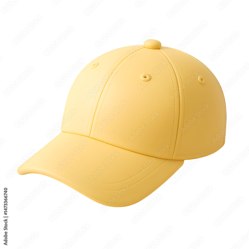 Fototapeta premium Minimalist Yellow Baseball Cap