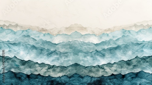 Wallpaper Mural Abstract watercolor paint background by teal color blue and green with liquid fluid texture   Torontodigital.ca
