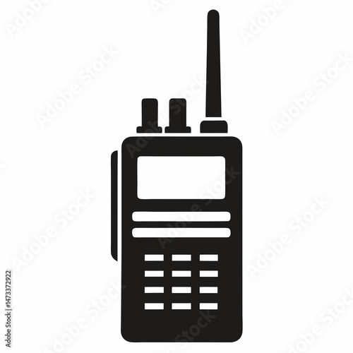Walkie Talkie icon silhouette vector illustration