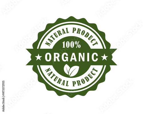 Organic label design for healthy food or farm product related to packaging, brochure, and tag or other prints.