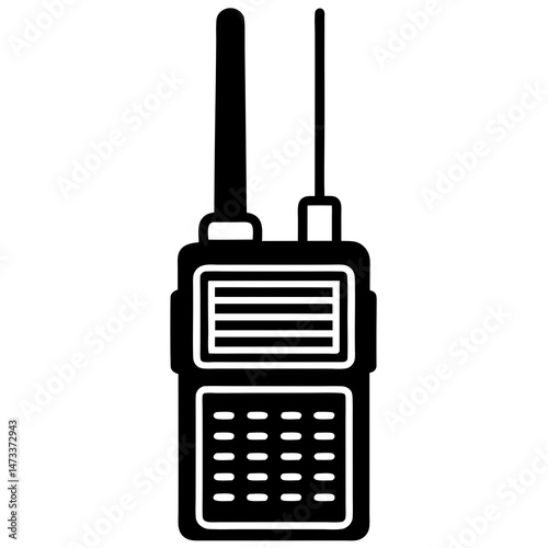 Walkie Talkie icon silhouette vector illustration