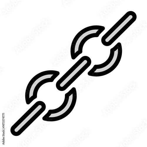 Link Chain Vector Filled Icon Design