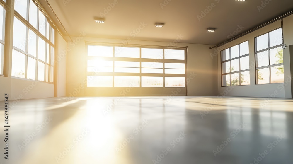A large room with a lot of windows and a lot of light A large room with a lot of windows and a lot of light
