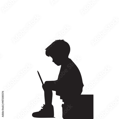 Depressed young student silhouette image , Depressed young student silhouette png , Depressed young student silhouette vector