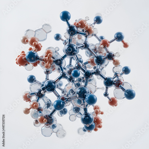 Structural chemical formula and molecular model of cellobiose isolated on white background. Cellobiose exists in all living species, ranging from bacteria to humans. 3d illustration
