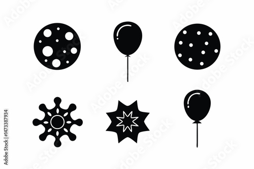 Bubbles silhouette vector illustration